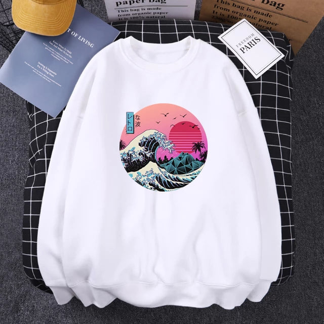 Mens Printed Sweatshirt GRMPR19 - White