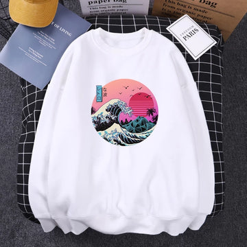 Mens Printed Sweatshirt GRMPR19 - White