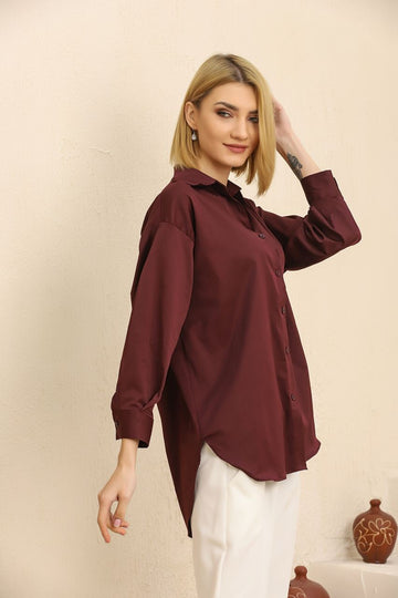 Groove Womens Oversized Button Shirt AMWOBS2