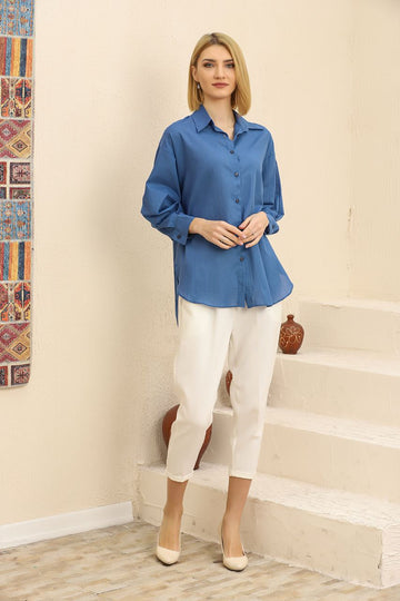 Groove Womens Oversized Button Shirt AMWOBS3