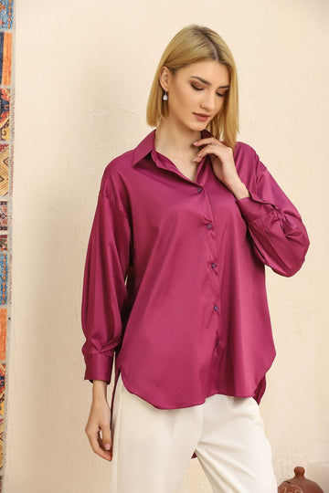 Groove Womens Oversized Button Shirt AMWOBS4