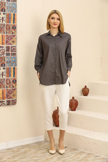 Groove Womens Oversized Button Shirt AMWOBS5