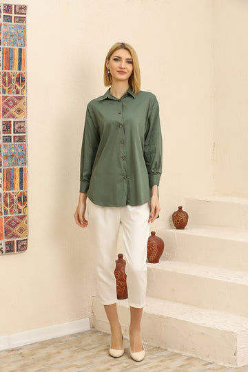 Groove Womens Oversized Button Shirt AMWOBS6