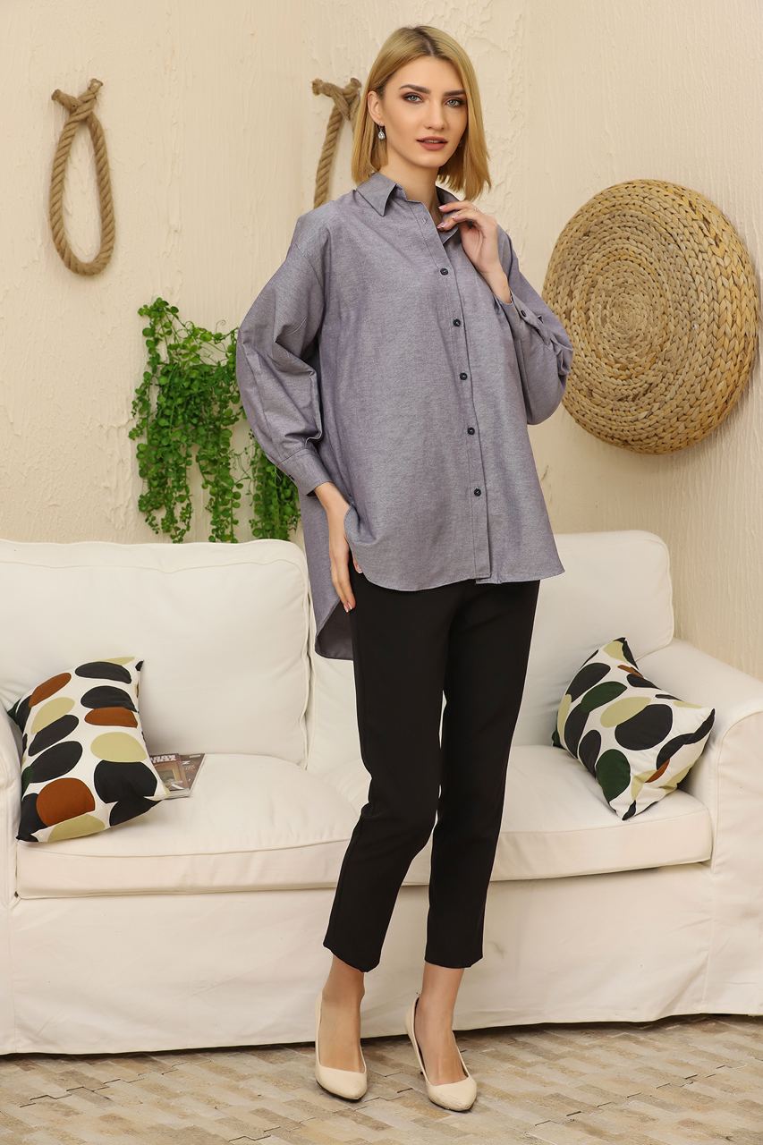 Groove Womens Oversized Button Shirt AMWOBS30