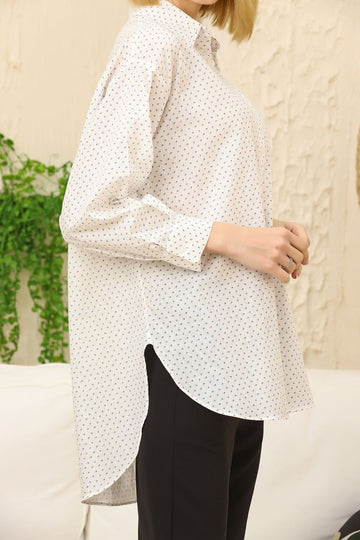 Groove Womens Oversized Printed Button Shirt AMWOBS29