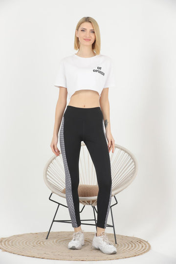 Groove Women’s Contrast Panel Detail Yoga Pants AMYP14