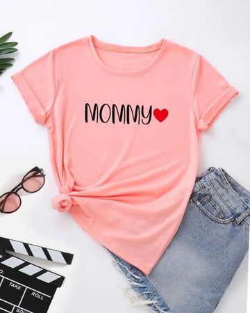 Womens Premium Cotton Printed T-Shirt - APRIN78 - Pink