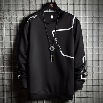 Mens Printed Sweatshirt GRMPR31 - Black