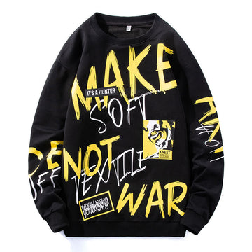 Mens Printed Sweatshirt MPRIN117 - Black