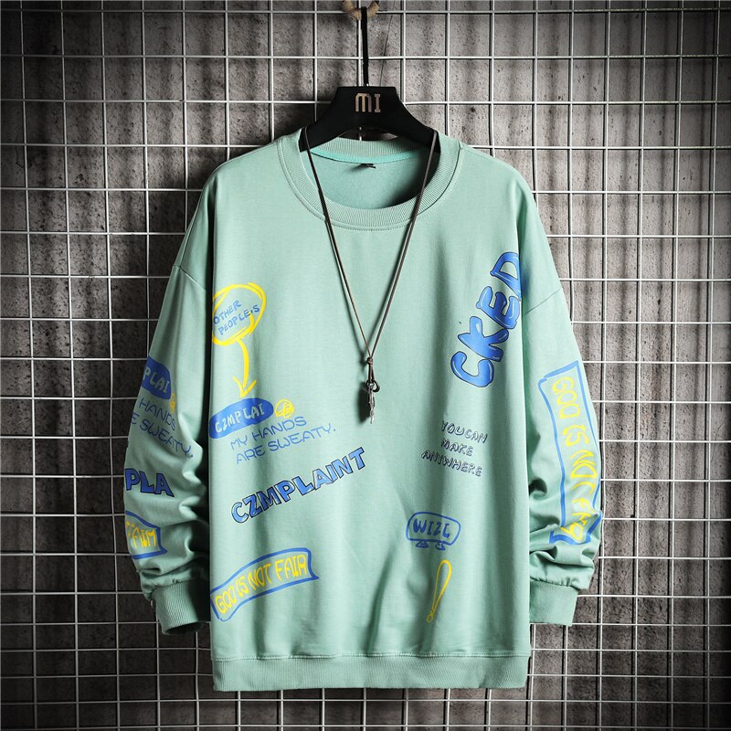 Mens Printed Sweatshirt MPRIN106 - MLGR