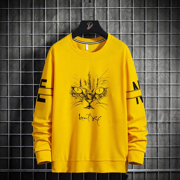 Mens Printed Sweatshirt GRMPR10 - Yellow