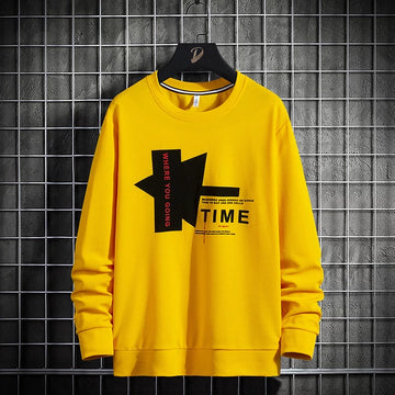 Mens Printed Sweatshirt GRMPR9 - Yellow