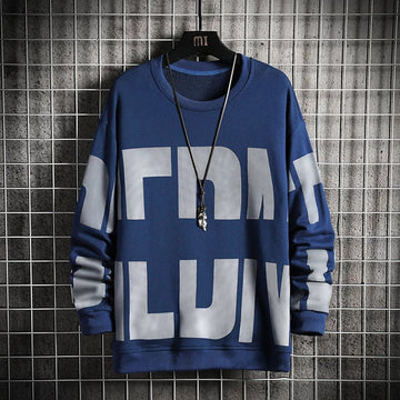 Mens Printed Sweatshirt MPRIN114 - Blue