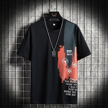 Mens Premium Cotton Printed T-Shirt - MPRIN80 - Black