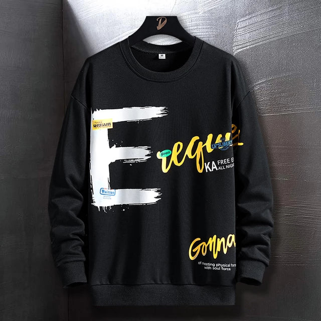 Mens Printed Sweatshirt GRMPR2 - Black