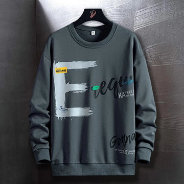 Mens Printed Sweatshirt GRMPR2 - Charcoal