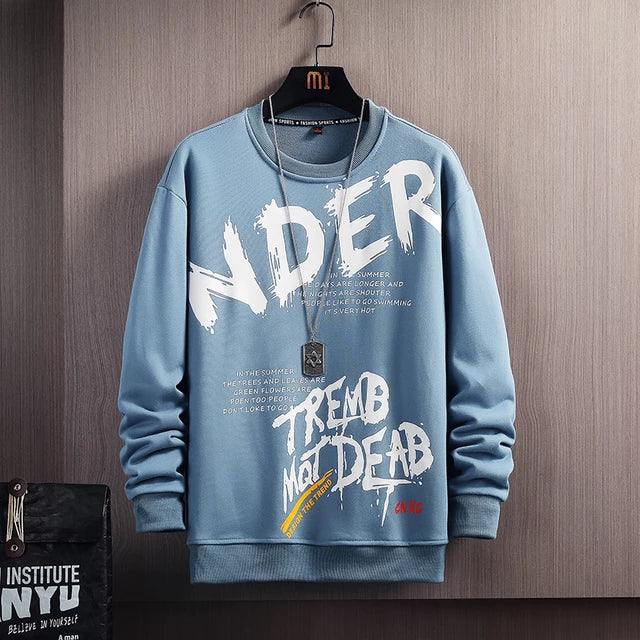 Mens Printed Sweatshirt MPRIN116 - Blue