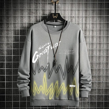 Mens Printed Sweatshirt GRMPR27 - Grey
