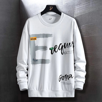 Mens Printed Sweatshirt GRMPR2 - White