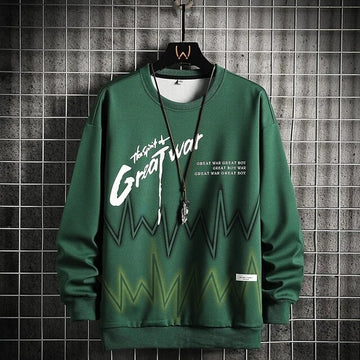 Mens Printed Sweatshirt GRMPR27 - Green