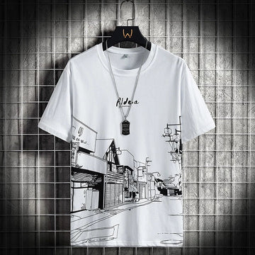 Mens Premium Cotton Printed T-Shirt - MPRIN83 - White