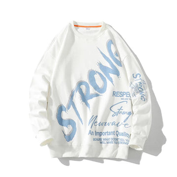 Mens Printed Sweatshirt MPRIN112 - White