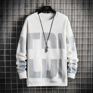 Mens Printed Sweatshirt MPRIN114 - White