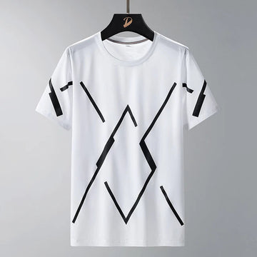Mens Premium Cotton Printed T-Shirt - MPRIN51 - White