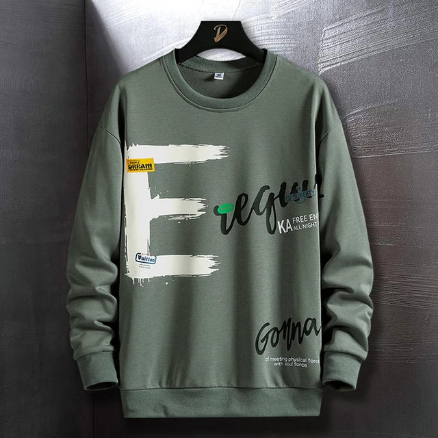 Mens Printed Sweatshirt GRMPR2 - Army Green