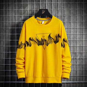 Mens Printed Sweatshirt GRMPR12 - Yellow
