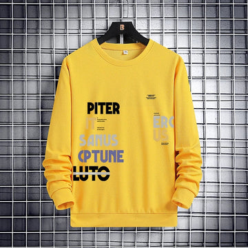 Mens Printed Sweatshirt MPRIN104 - Yellow