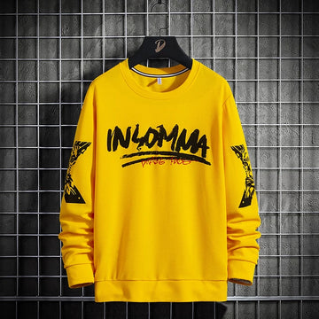 Mens Printed Sweatshirt GRMPR8 - Yellow