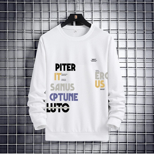 Mens Printed Sweatshirt MPRIN104 - White