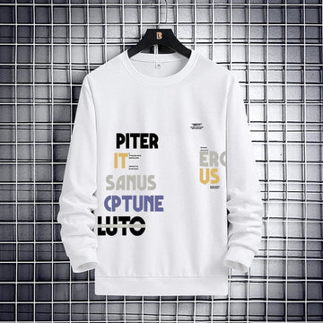 Mens Printed Sweatshirt MPRIN104 - White