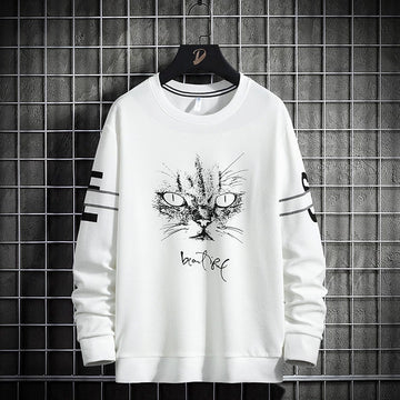 Mens Printed Sweatshirt GRMPR10 - White