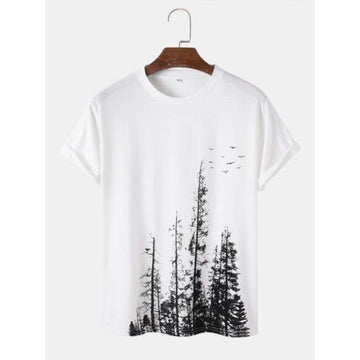 Mens Premium Cotton Printed T-Shirt - GRMPR42 - White