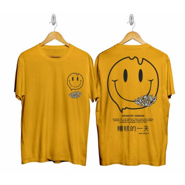 Mens Premium Cotton Printed T-Shirt - MPRIN73 - Yellow
