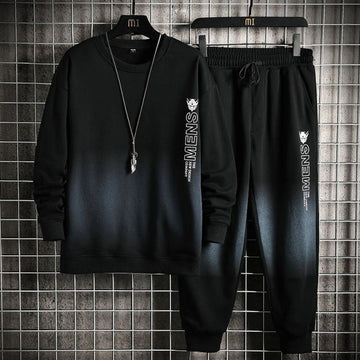 Sweatshirt and Pants Printed Set - GRUMSPS11 - Black Black