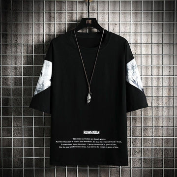 Mens Premium Cotton Printed T-Shirt - MPRIN45 - Black
